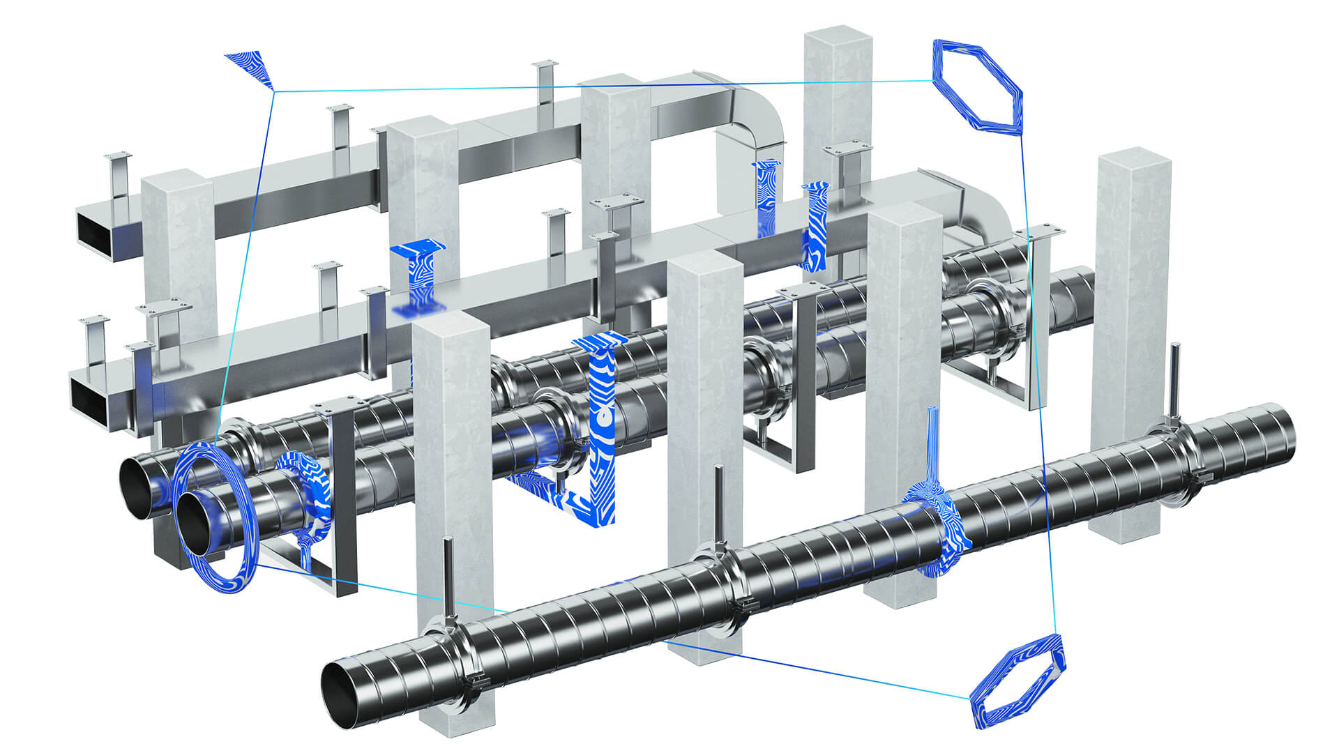 картинка MagiCAD Опоры и подвески для Revit от компании CAD.kz